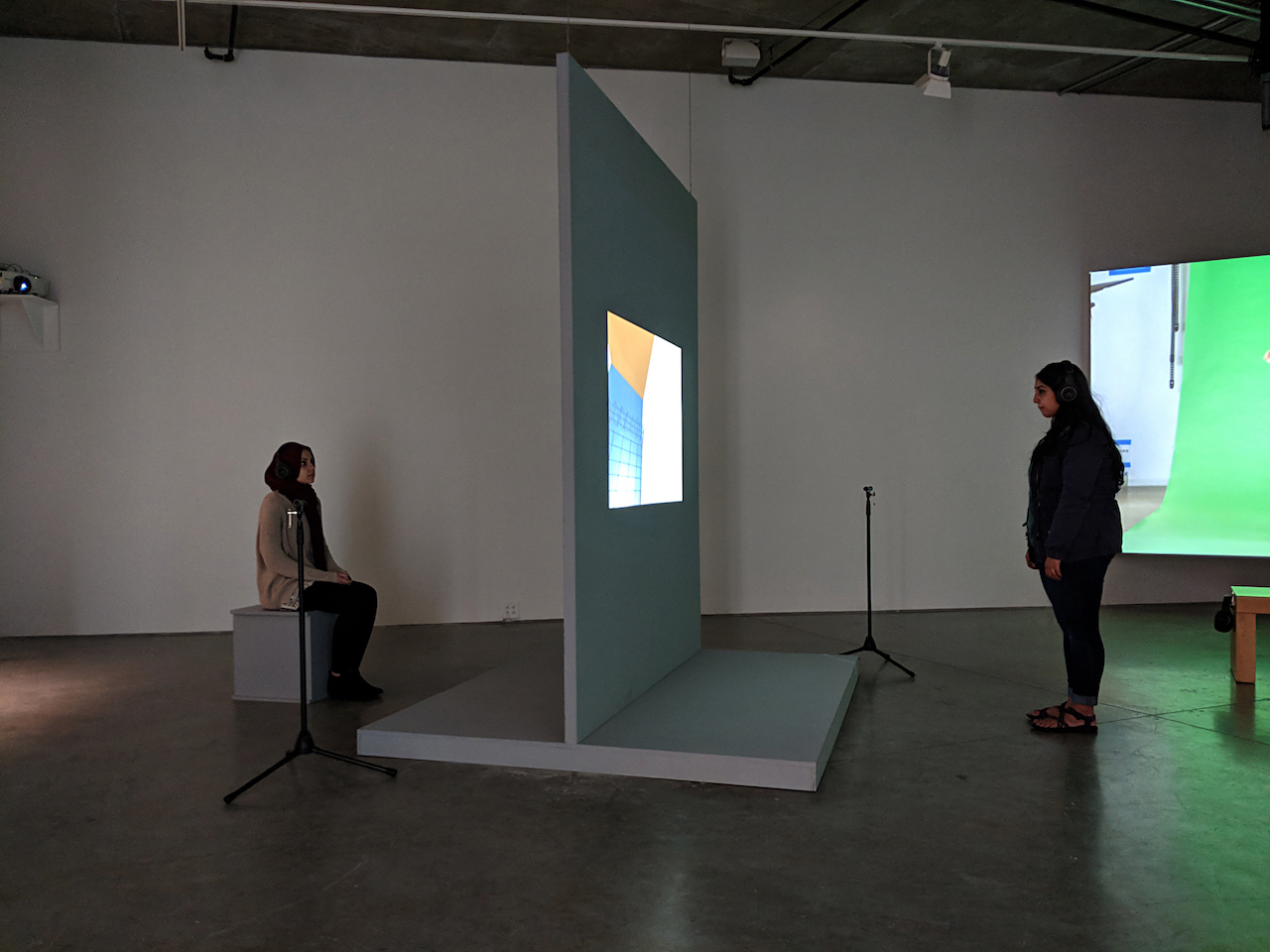 Installation view of Xin Xin’s 2015 video foxconn.tv.