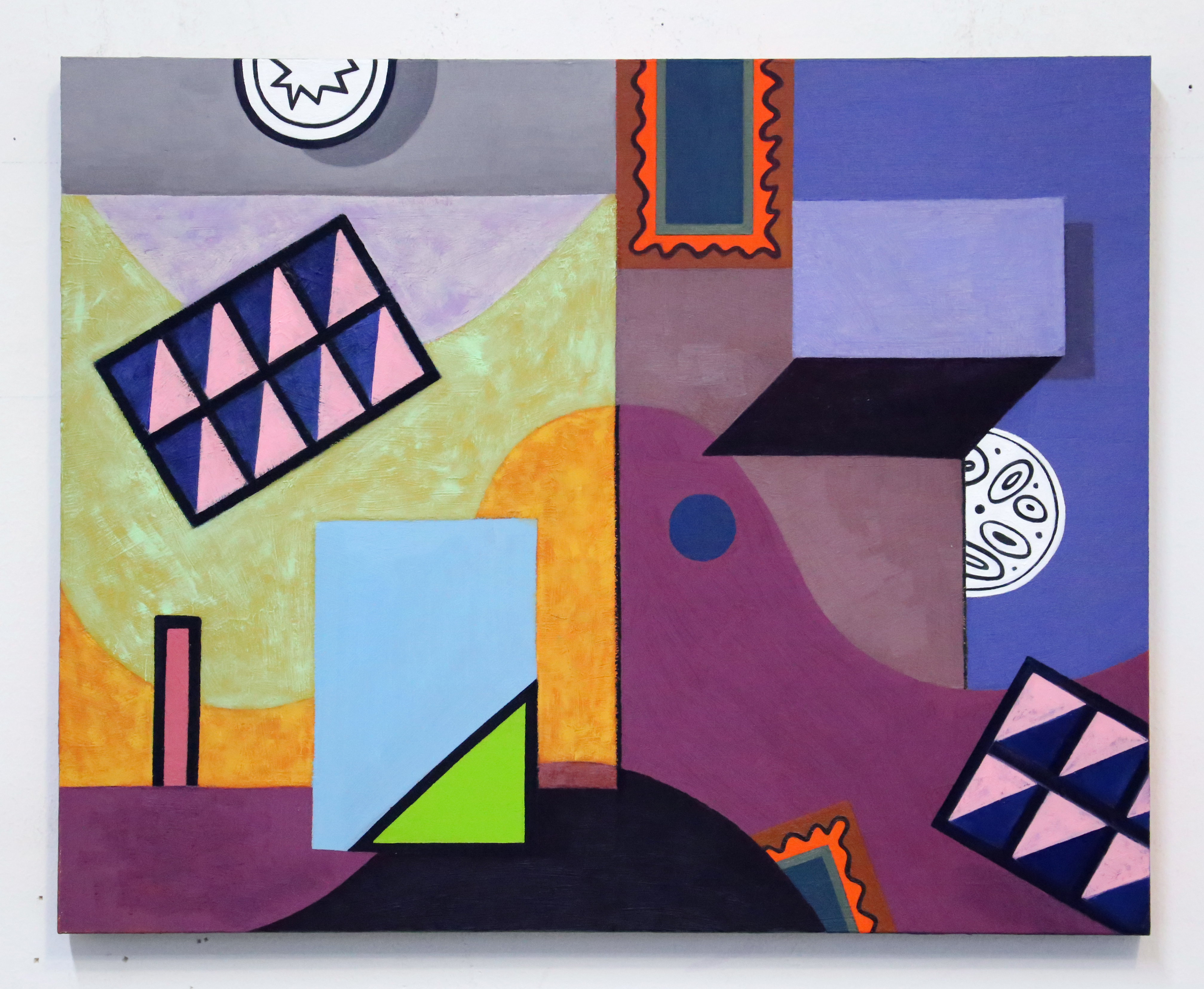 Stacie Johnson,"Mess Maze," 12" x 16", oil on panel, 2019