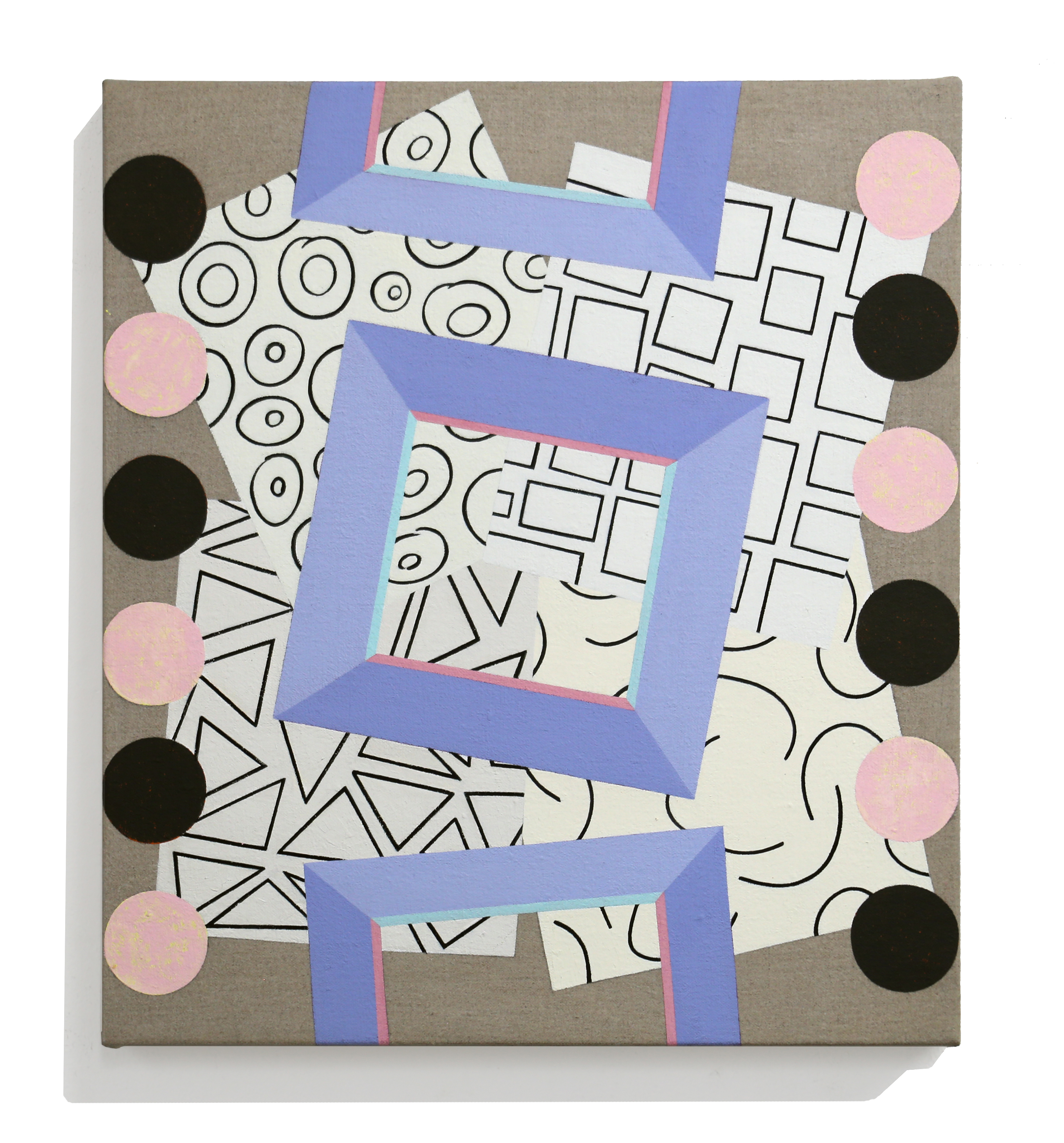 Stacie Johnson, "Rug Collage," 20" x 18", oil on linen, 2020