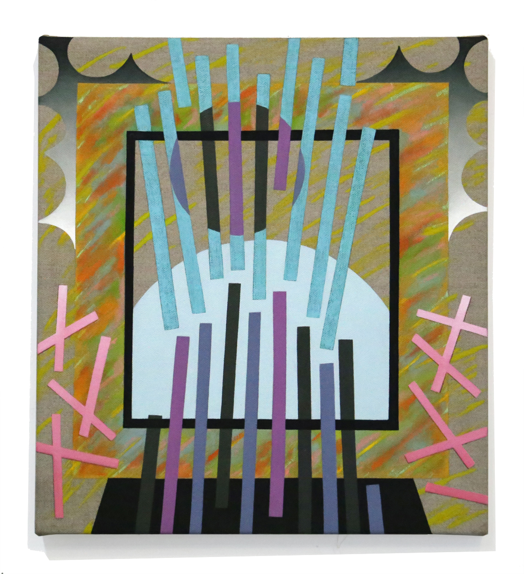 Stacie Johnson, "Rhythm Sticks," 20" x 18", oil on linen, 2019
