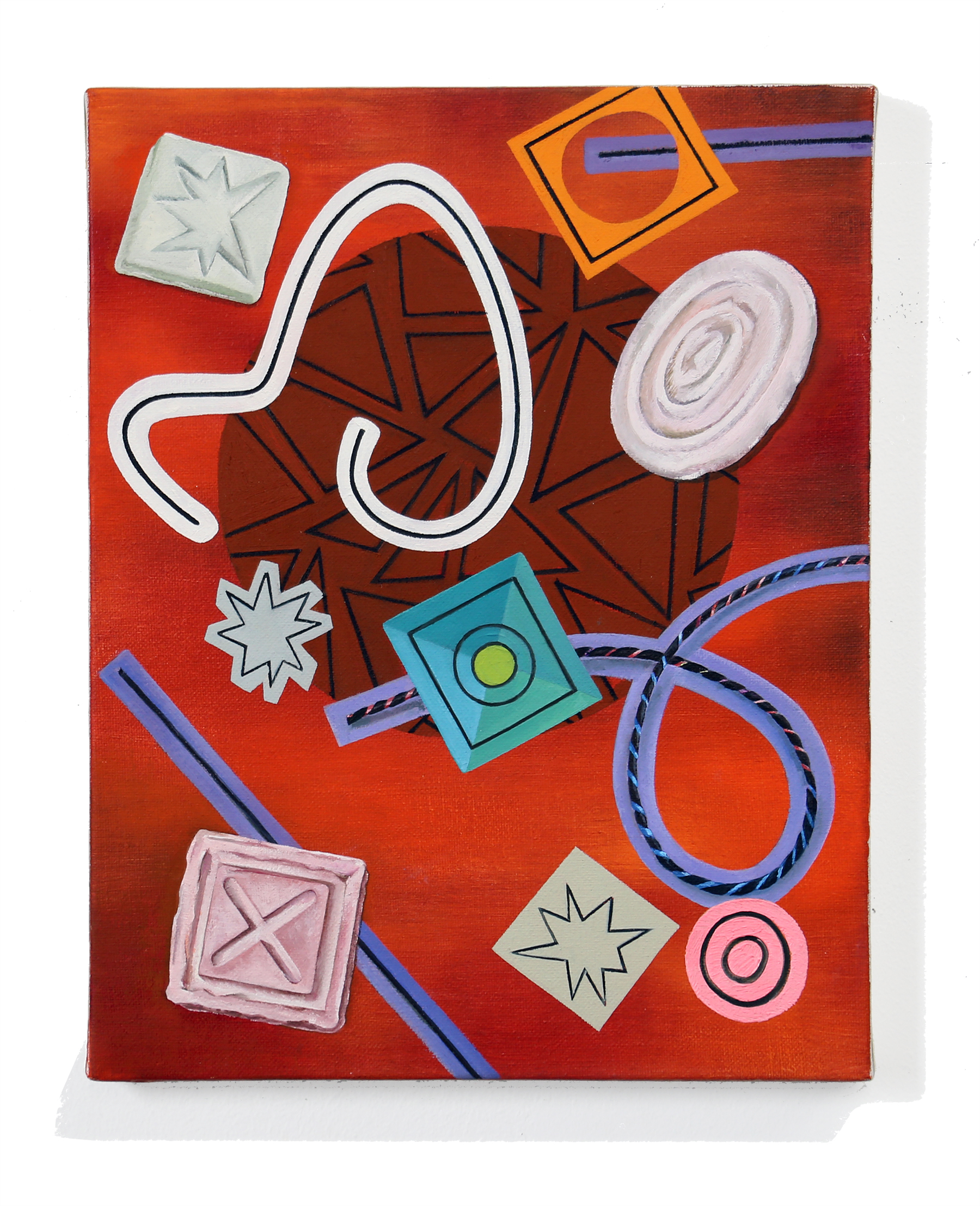Stacie Johnson, "Flat Toys," 12" x 10", oil and acrylic on canvas, 2020