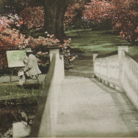 Detail of Edwin and Elise Harleston, View From Magnolia's White Bridge (c. 1926).