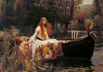 The Lady of Shalott (1888). Oil on canvas, 153 x 200 cm (60.2 x 78.7 in). Tate Britain, London