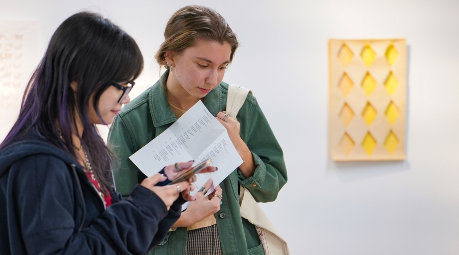Students at the Thomas Street Art Complex galleries, 2022. Photo courtesy of Sidney Chansamone