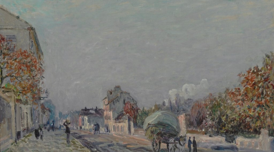 Alfred Sisley’s “Une Rue à Marly” (1876), one of the paintings gifted to the museum.  Credit Courtesty of the High Museum of Art