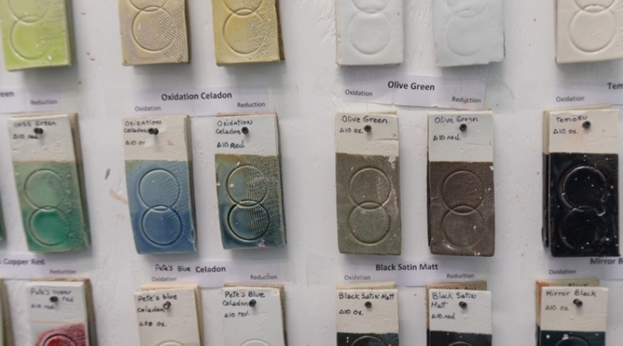 Ceramic color swatches