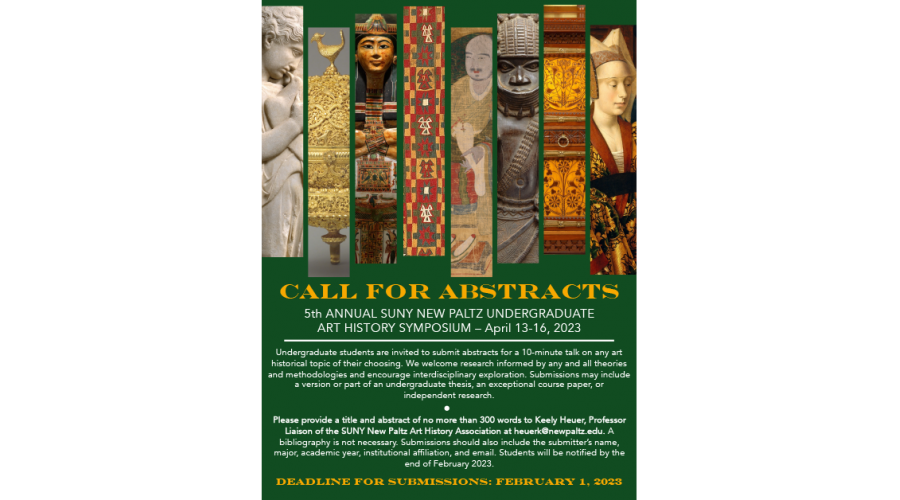 2023 SUNY New Paltz Undergraduate Art History Symposium Call Flyer