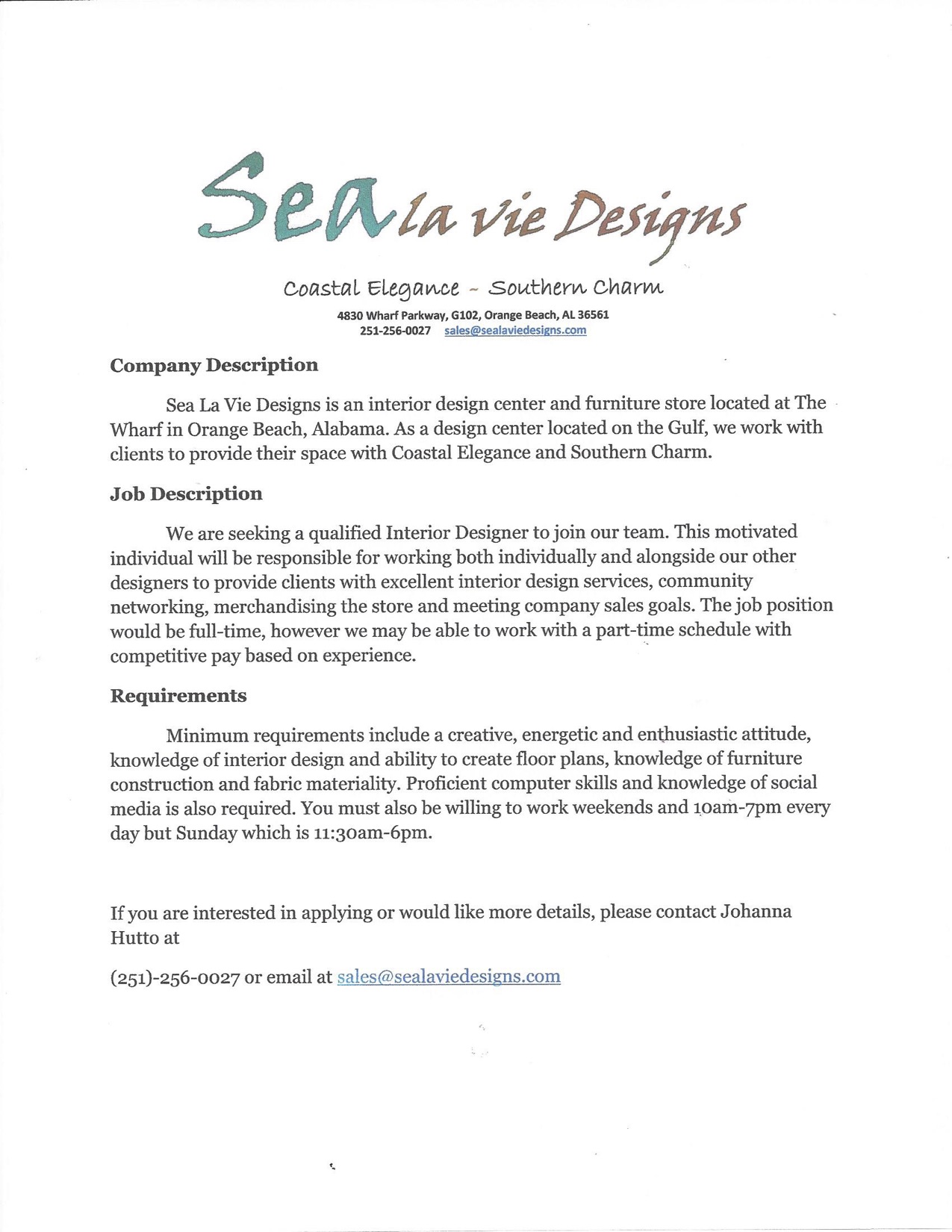 An Interior Designer Position Lamar Dodd School Of Art Sea La Vie Designs At The Wharf In Orange Beach Alabama An Interior Designer Position