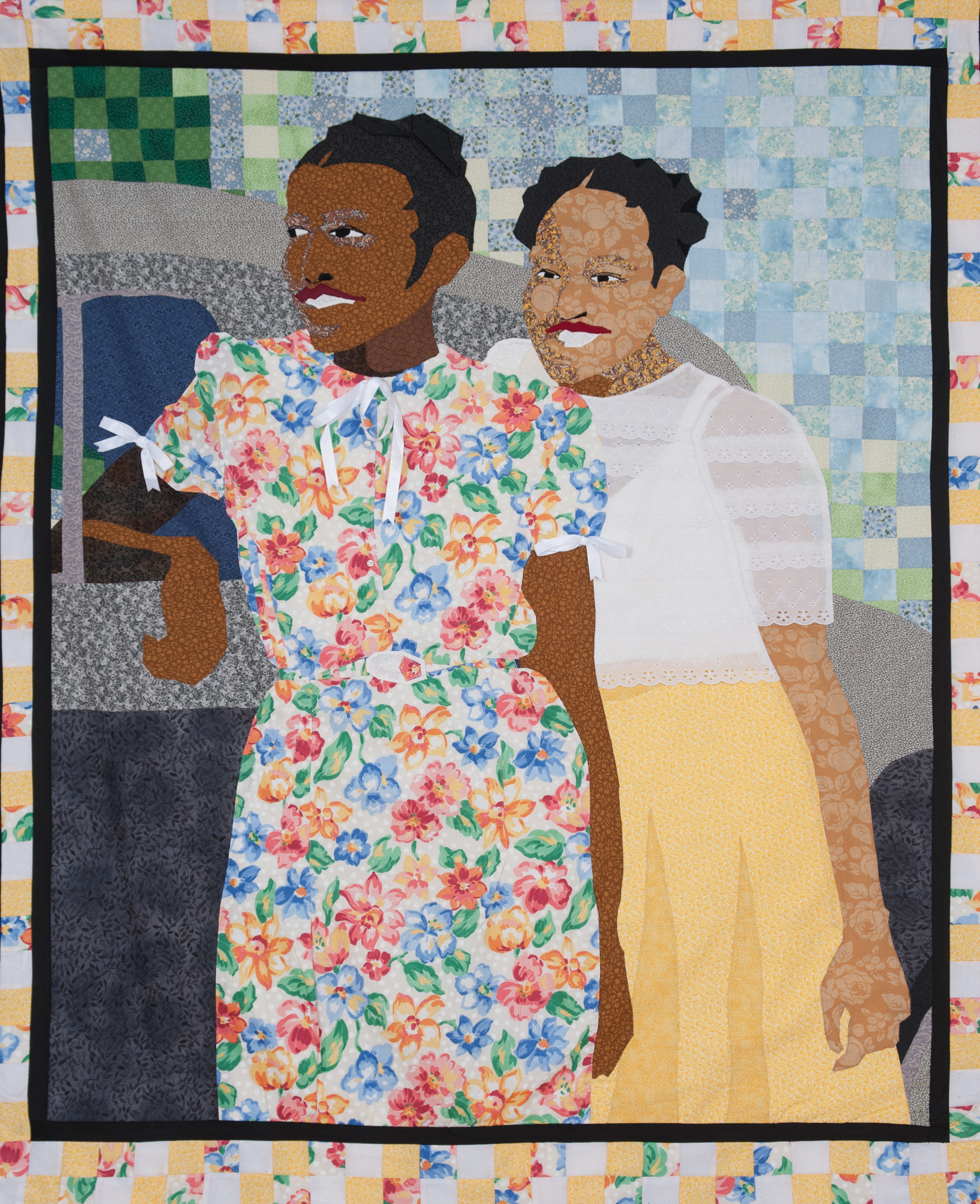 Dawn Williams Boyd, "Dawn Williams Boyd Peaches and Evangeline: Bibbs County, FL 1942,", 2004 72 × 53.5", mixed media, courtesy of the artist and Fort Gansevoort