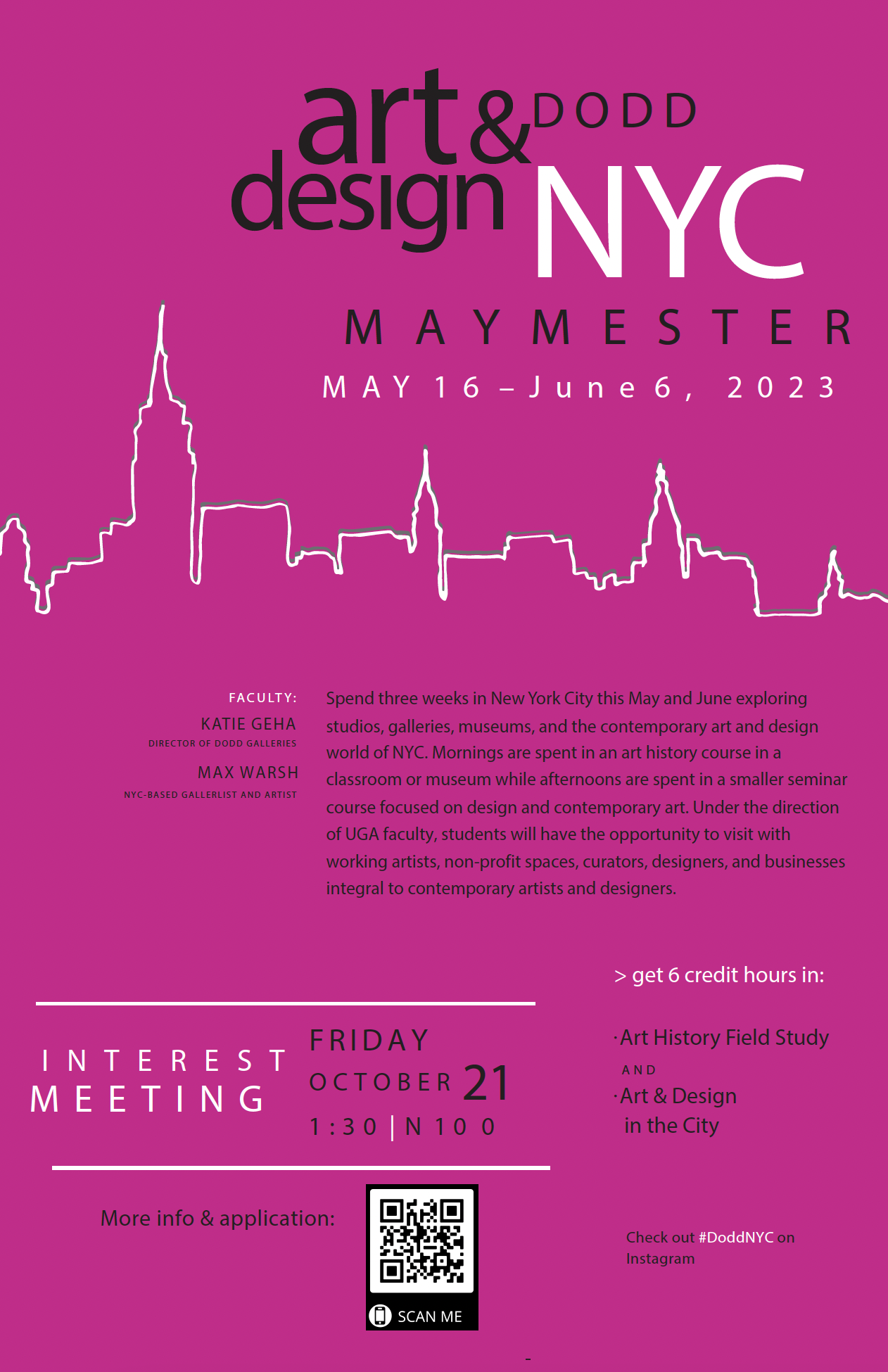 Flyer for Maymester Info Session