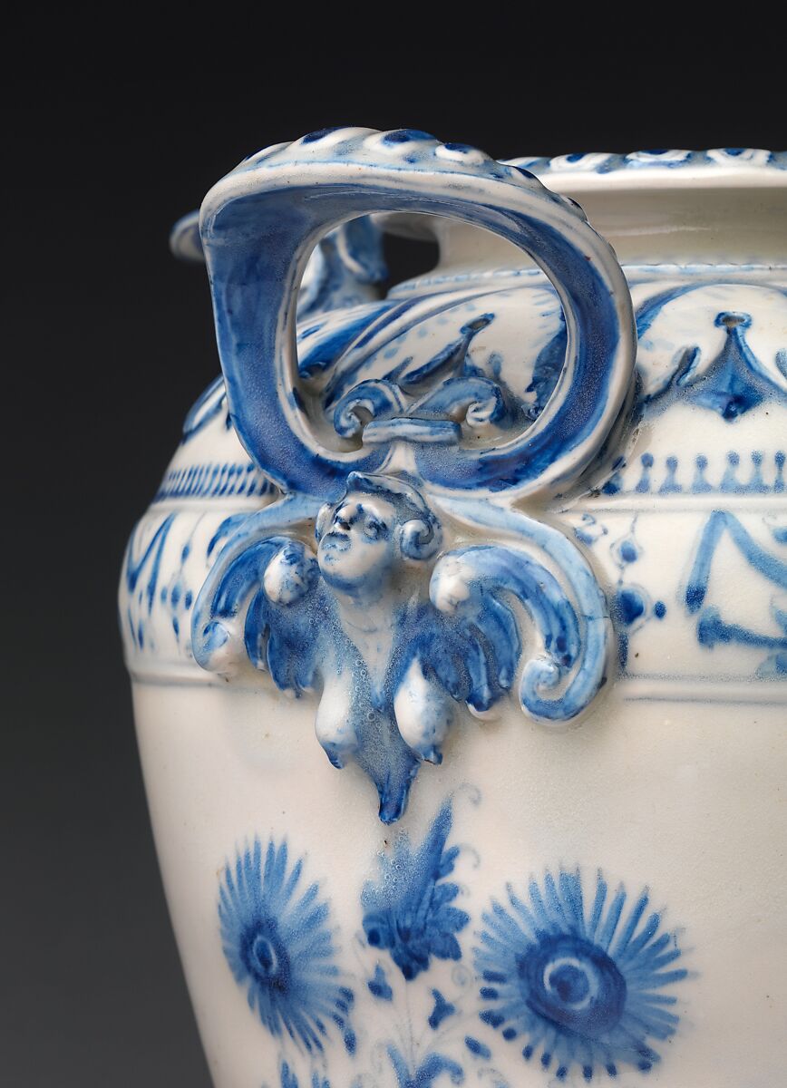 Ewer (Brocca), Medici Porcelain Manufactory, ca. 1575–80. Soft-paste porcelain. The Metropolitan Museum of Art, New York, Gift of J. Pierpont Morgan, 1917 (17.190.2046)