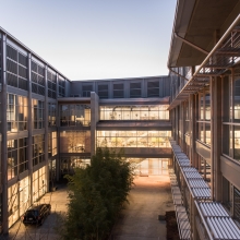 Dodd courtyard at night