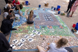 Cover image: Students and participants assemble the Linnentown Living Mosaic at the University of Georgia Memorial Hall Plaza on October 3, 2022. Photo Courtesy of Sidney Chansamone, @sid.chansa