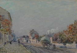 Alfred Sisley’s “Une Rue à Marly” (1876), one of the paintings gifted to the museum.  Credit Courtesty of the High Museum of Art