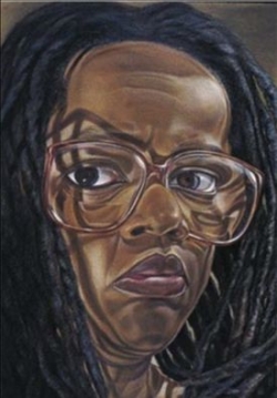 Diane Edison, Self Portrait with Glasses (detail)  Courtesy of the artist and George Adams Gallery.