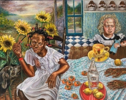 Stefanie Jackson (American, b. 1958), "Bluest Eye," 1999. Oil on canvas. Georgia Museum of Art, University of Georgia; The Larry D. and Brenda A. Thompson Collection of African American Art. GMOA.