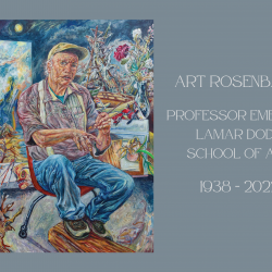Banner with Self-Portrait by Art Rosenbaum (2021)