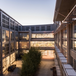 Dodd courtyard at night