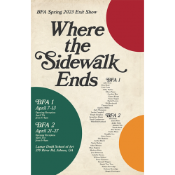 Where the Sidewalk Ends, BFA Exit Show 2023 Poster