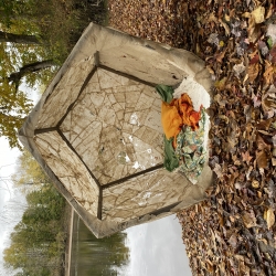 Gabrielle Gagné, Haven, 2023, linen, weeping willow branch and wood, 59 x 50 x 59 inches, courtesy and copyright the artist.