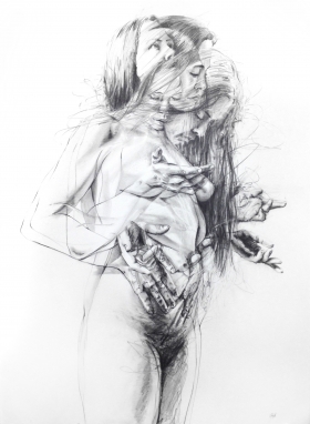 Eve's Hope, 2014, graphite on paper, 30x22 inches