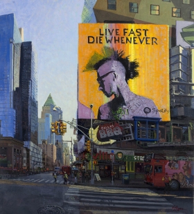 Live Fast, 40 x 36 oil on linen 2019