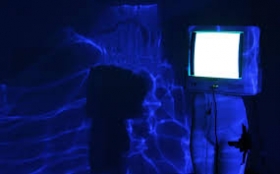 a room of blue, 2018, multimedia art installation