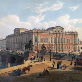 J-M. Charlemagne (1824-1870), View of the Belosselsky-Belozersky Palace on Nevsky Prospect in Saint Petersburg, c. 1850 