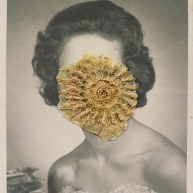 Kim Truesdale, Questions of the Household, 2018, wax, shellac, inkjet on unprimed canvas, 14 x 18 inches