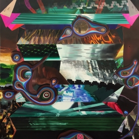 Benjamin Britton, Keep it in mind, if not on the tongue, acrylic and oil on canvas 