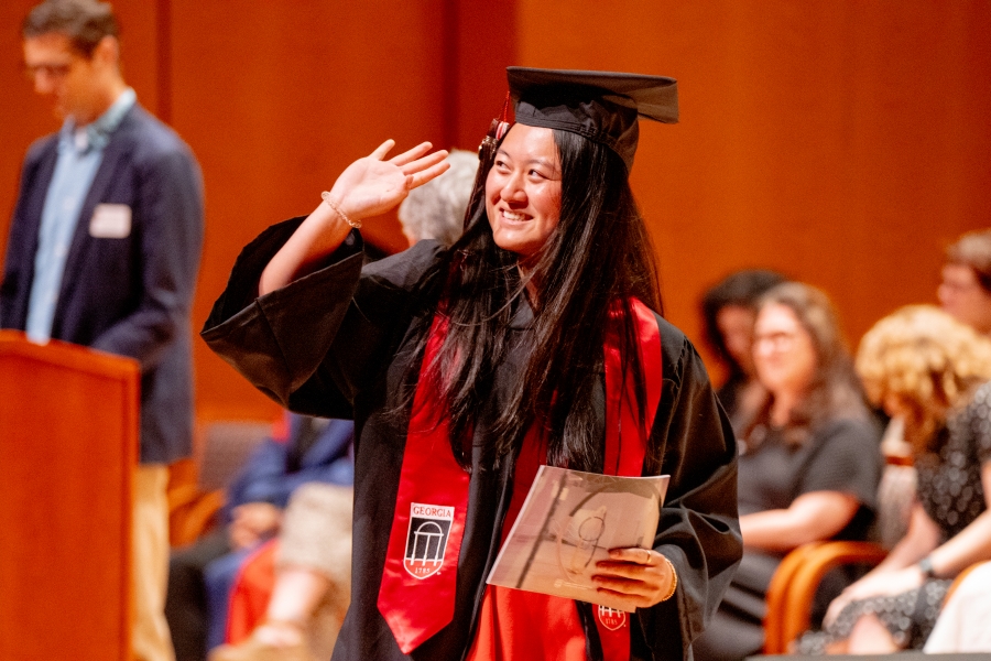 Procession for the 2024 Spring Graduation Ceremony for the Lamar Dodd School of Art. Photograph courtesy of Jason Thrasher.