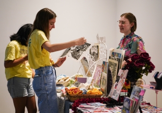 2023 Athens Art Book Fair student vendor and guests. Photograph courtesy of Sidney Chansamone.