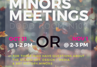 Art Minors meetings poster
