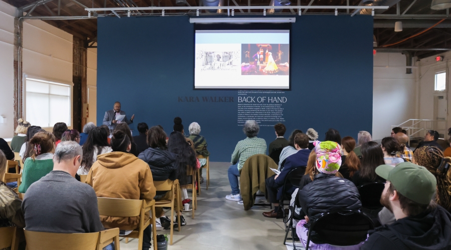 Kara Walker: Back of Hand Symposium, Spring 2023. Photograph courtesy of Sidney Chansamone.