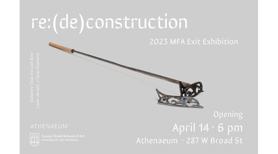 2023 MFA Thesis Exhibition Poster with artwork by J Taran Diamond