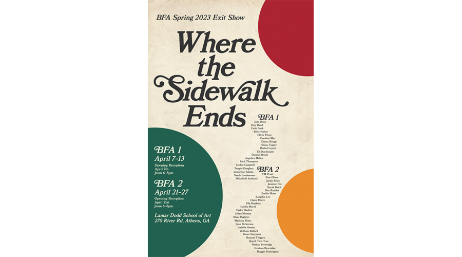 Where the Sidewalk Ends, BFA Exit Show 2023 Poster