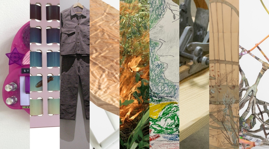 Collaged artworks, Unlisted, MFA student exhibition, Atlanta Art Week 2023.