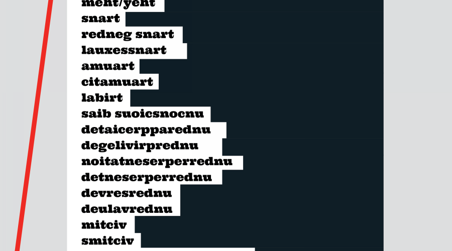 Detail, NEOLOGISMS, 2025  slinko, Photo: Jean-Sebastien Veilleux