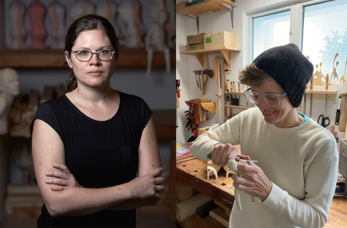 Artists Christina A. West (left) and Katie Hudnall (right). Images courtesy of the artists.
