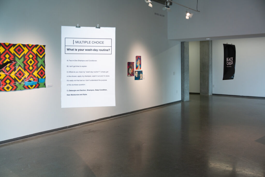 Image: Black Artists Alliance Juried Exhibition on display in the Bridge Gallery from March 3 - March 31, 2022.