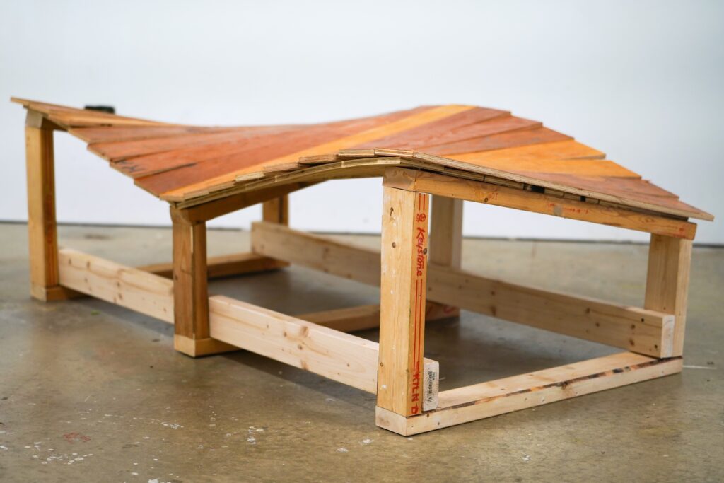 MFA student artwork on display at Thomas Street Art Complex. 