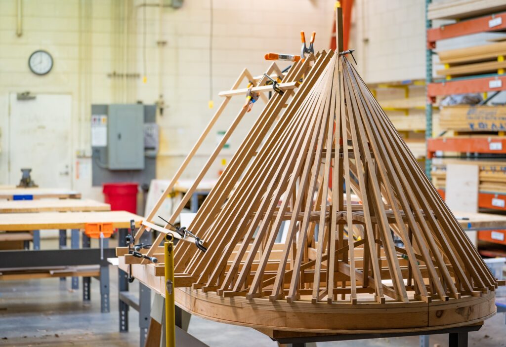 Notre Dame de Paris Truss Project on display at Thomas Street Art Complex. 