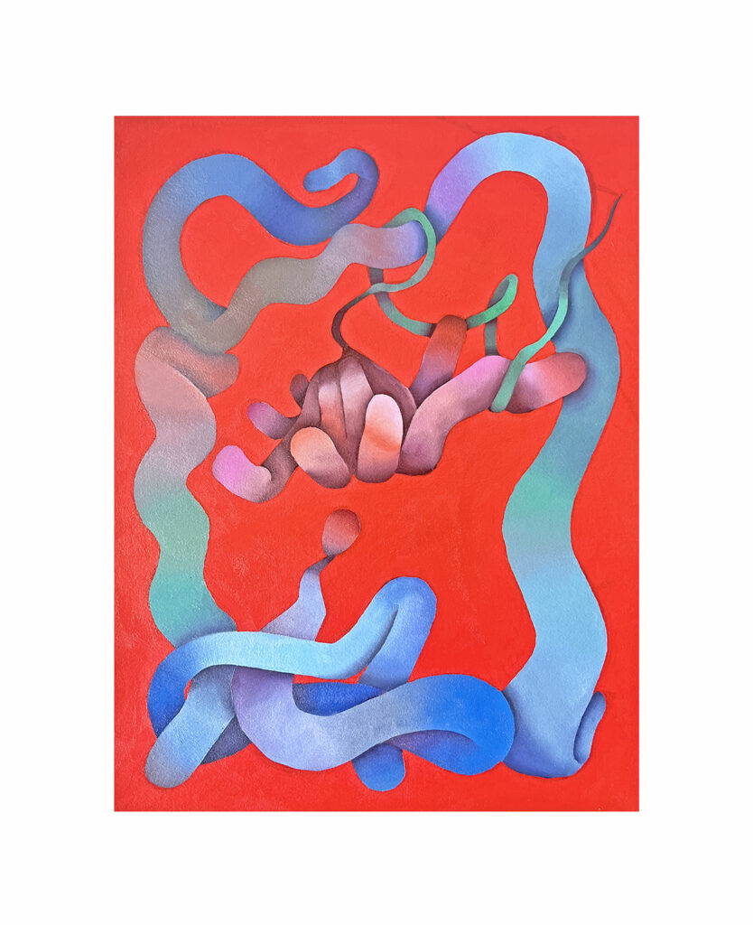 Amelia Briggs, Two of Me, Oil on paper, 12x16.