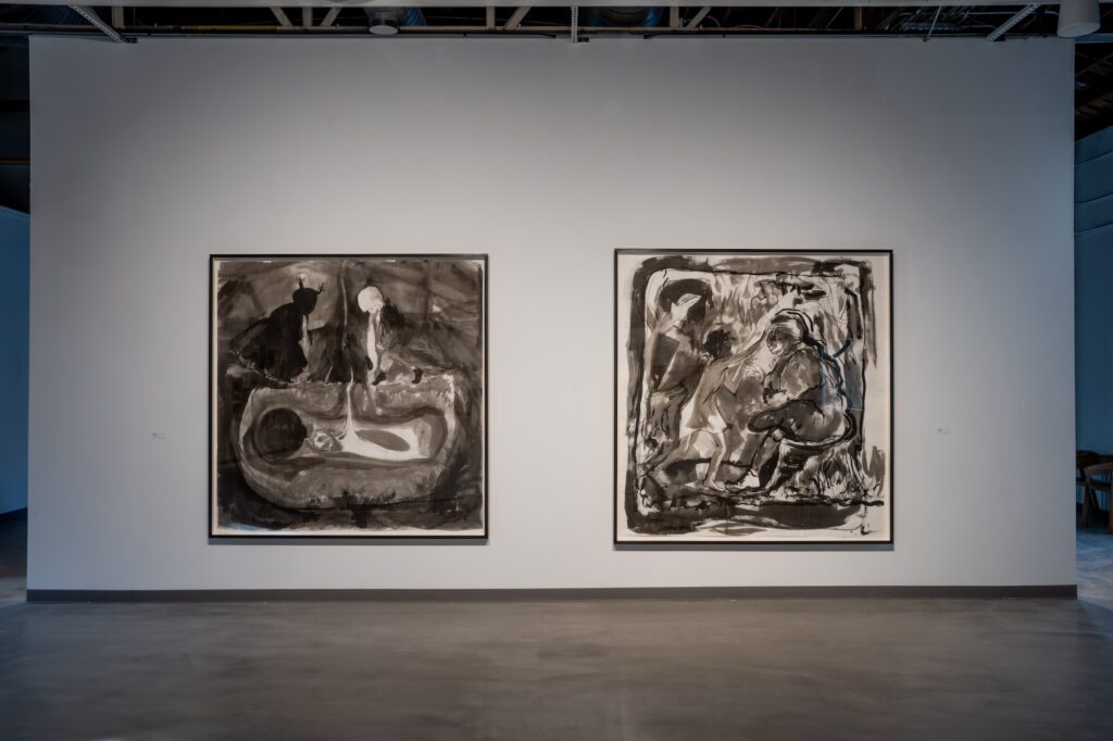 Exhibition view of Kara Walker: Back of Hand at the Athenaeum in Athens, Georgia.