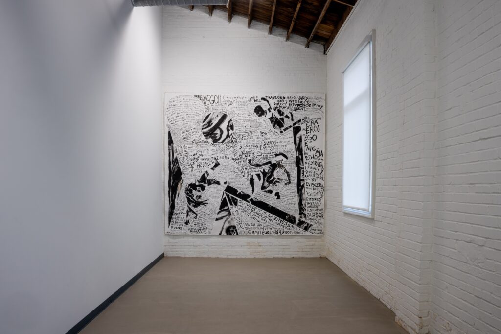 Exhibition view of Kara Walker: Back of Hand at the Athenaeum in Athens, Georgia.
