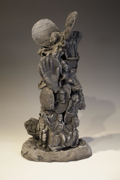 Sunkoo Yuh, Carbon Composition IV, 2022, Porcelain, Carbon Trap, 11 x 6 x 4