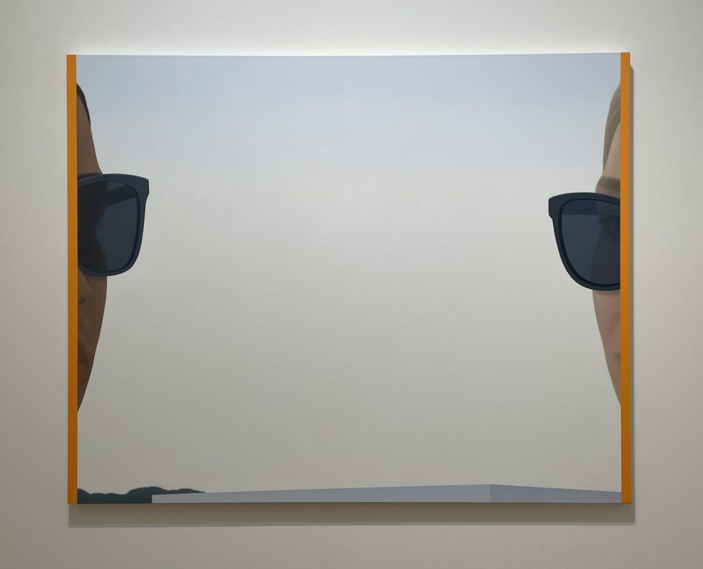 Painting by Ridley Howard. A.M., 2022, Oil on linen, 50 x 60 inches. On view at Marinaro Gallery in New York City.