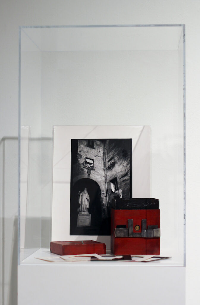 Installation in the 2017 exhibition Works by Mary Ruth Moore in the Dodd Galleries.