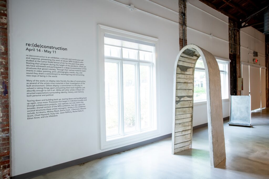 re:(de)construction exhibition, installation view. Athenaeum, Athens, Georgia.