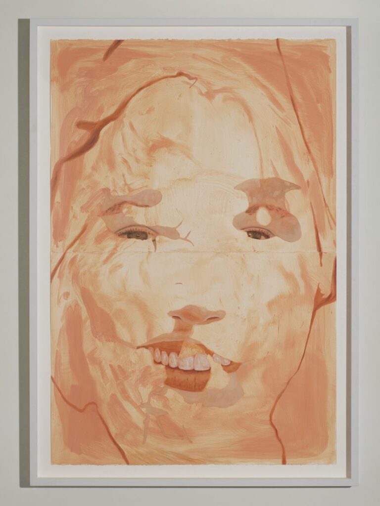 "Headshot (Heads series)," (2021) by Mark Leibert was inspired by a drawing created using GAN (generative adversarial network), a precursor to today's artificial intelligence bots.